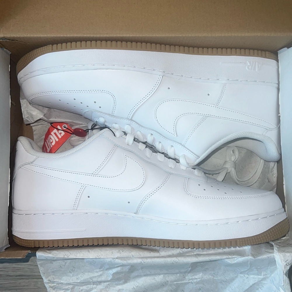 Nike Air Force 1 ‘07 white/white gum light brown